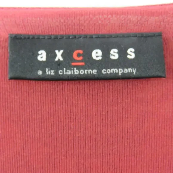 Axcess Y2K Orange Red Retro Floral Paisley Butterfly Babydoll Blouse Small - Picture 6 of 6